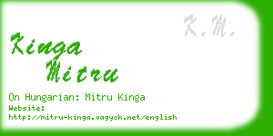 kinga mitru business card